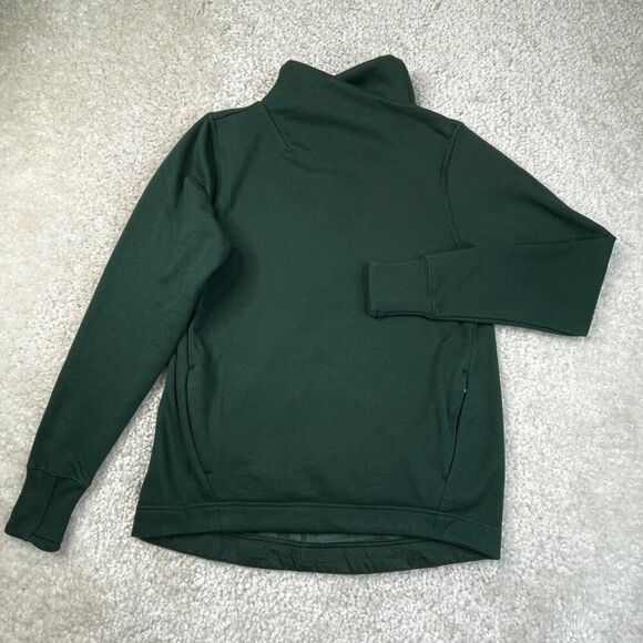 Athleta Cozy Karma Twist Neck Sweatshirt Seaweed Green Womens XS - Picture 2 of 10